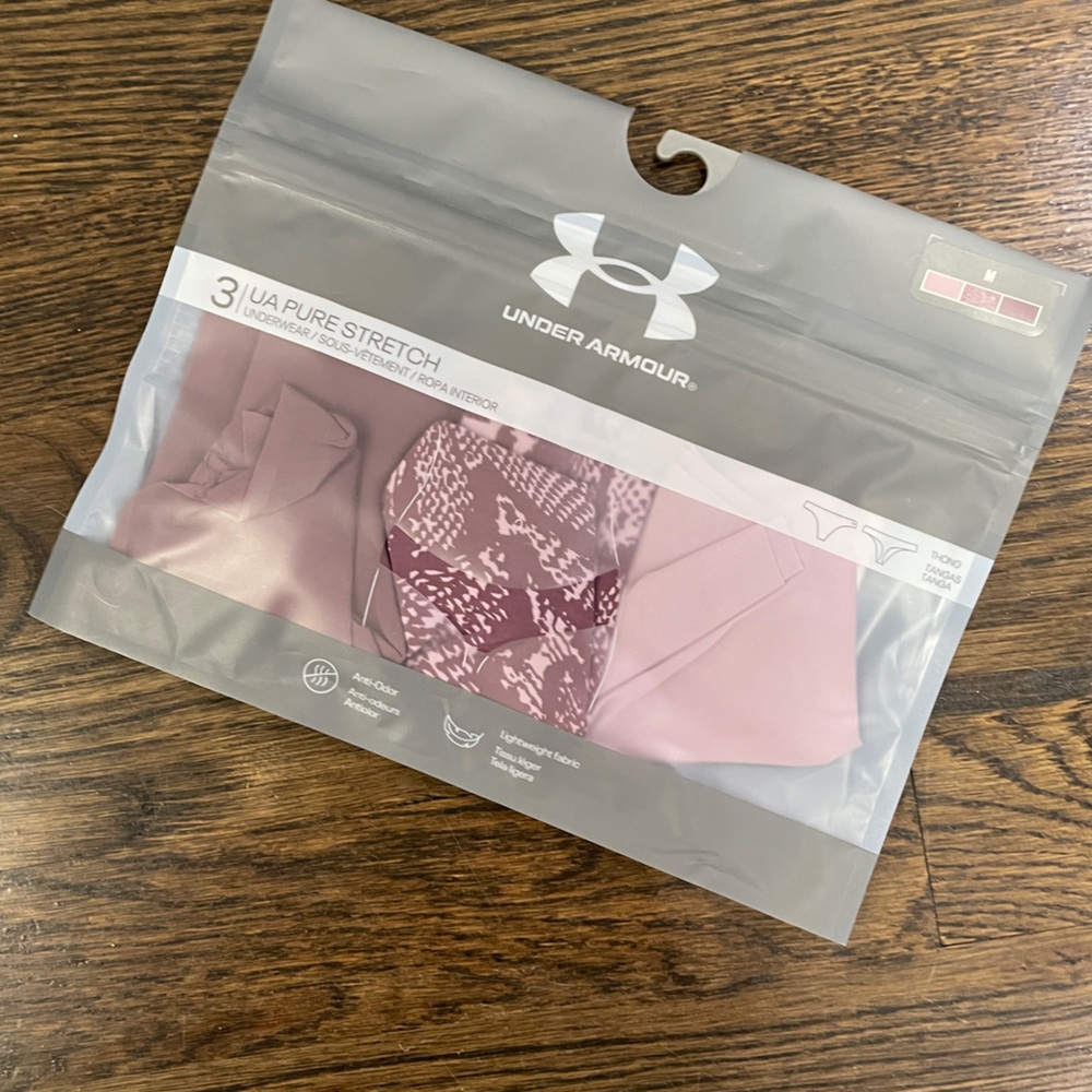 Unopened!! Brand new!! Under Armour Pink Women's Thong Underwear